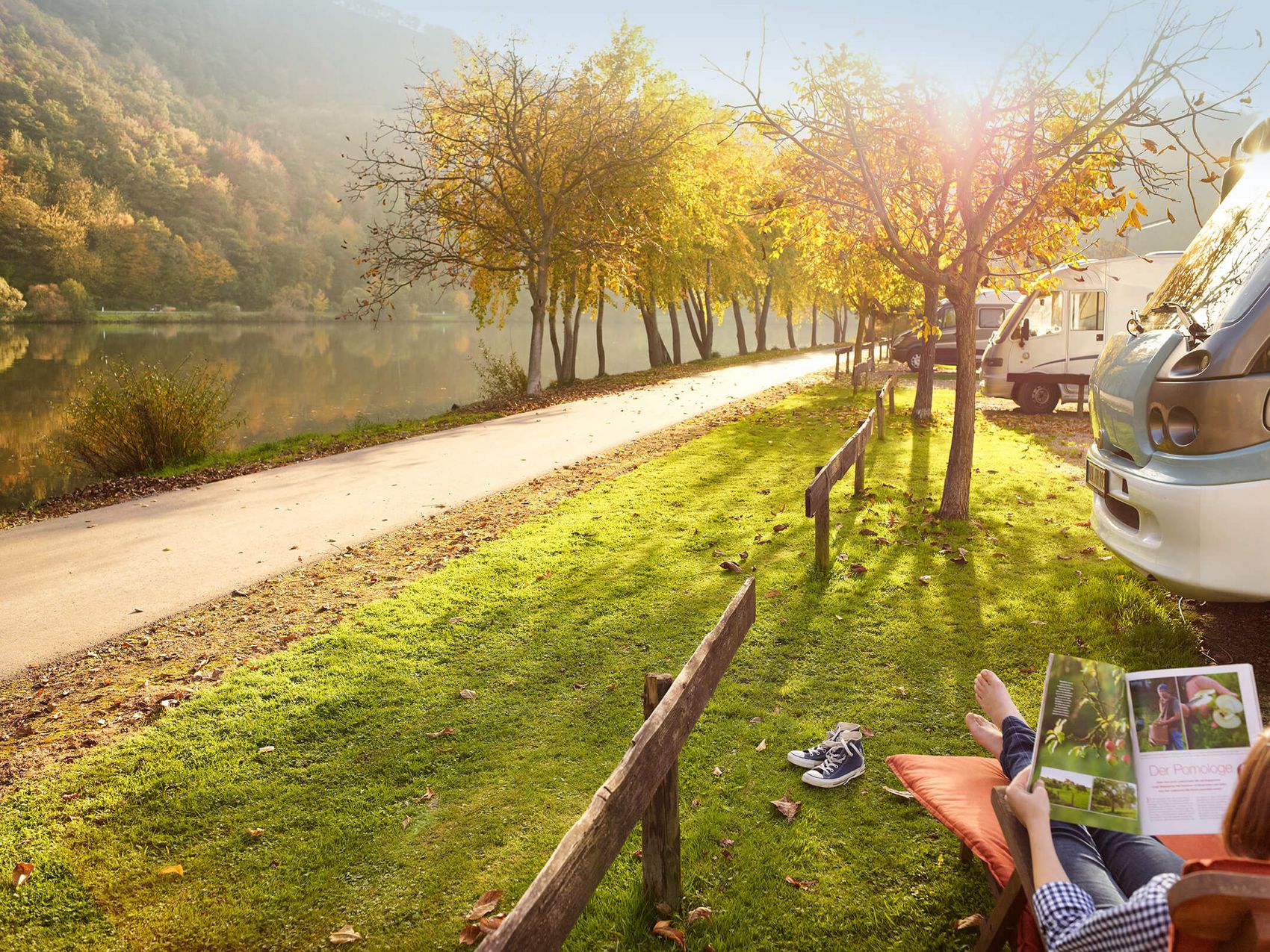 Minheim, Camping © Christopher Arnoldi Entpanntes Camping direkt am Moselufer bei Minheim.