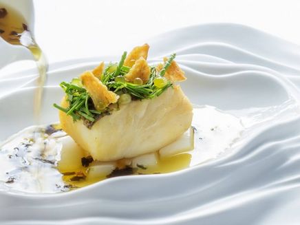 Piesport, Seehecht im Restaurant Schanz © Susanne Schug Ansicht auf einen Seehecht im Restaurant Schanz.