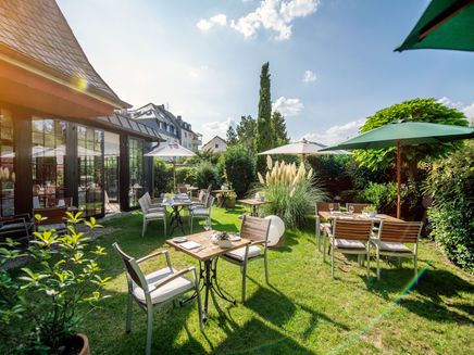 Koblenz, Schiller´s Manufaktur Außenterrasse © Hotel Stein – Schiller‘s Manufaktur Außenterrasse des Hotel Stein - Schiller´s Manufaktur, Koblenz